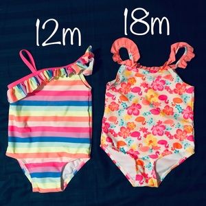 2 baby girls swim suits.